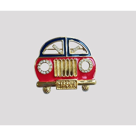 Vintage Bob Mackie Signed Classic Car Brooch Pin Scarf Clip Retired Collectible